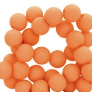 Acryl kralen mat rond 6mm Coral orange